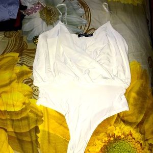 3 Boohoo Wrap Front Slinky Bodysuits with tags